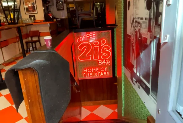 Site of the 2i's Coffee Bar in Old Compton Street Soho, London